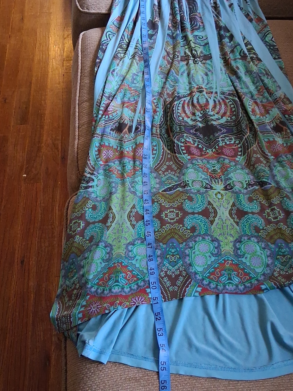 live and let live Turquoise Paisley Sleeveless Maxi Dress - Picture 5 of 8